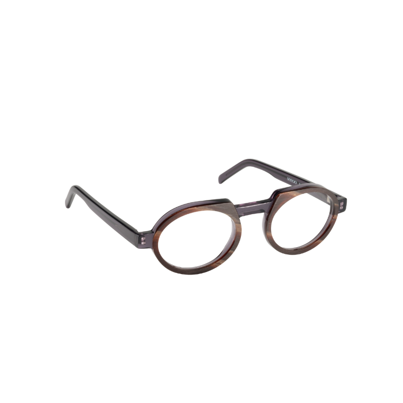 SEEOO BIG ACETATE BROWNMAMOR/GREY TRANSPARENT