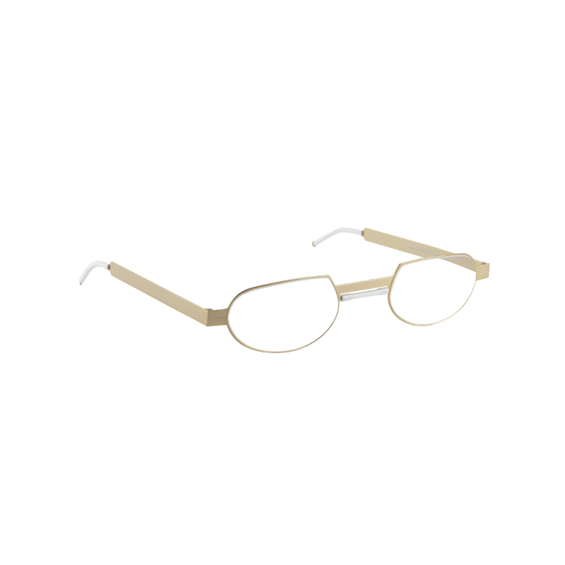 SEEOO READER GOLD OVAL WHITE